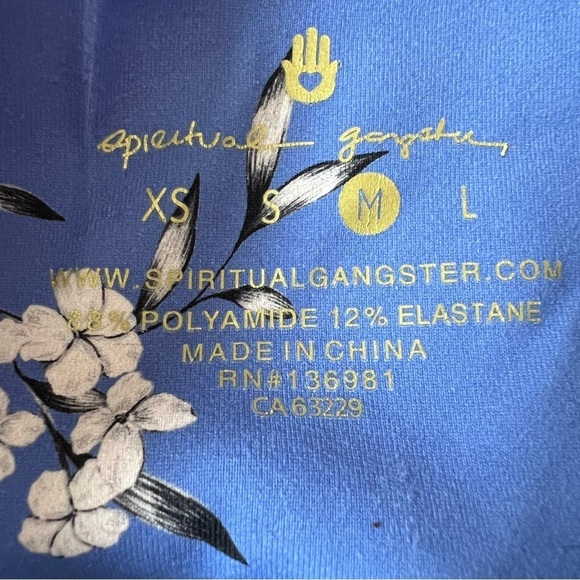 SPIRITUAL GANGSTER PERFECT HI RISE FLORAL LEGGINGS SZ M YOGA GYM WORKOUT FITNESS - Picture 11 of 12
